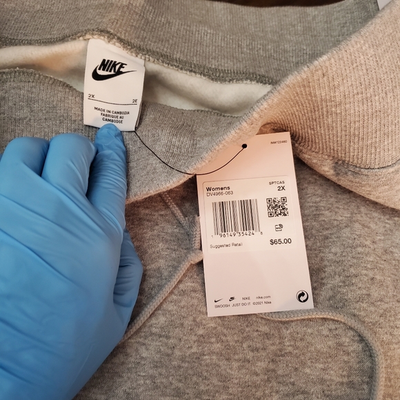 Nike Womens High Waisted Fleece Joggers Plus Size - Picture 12 of 13